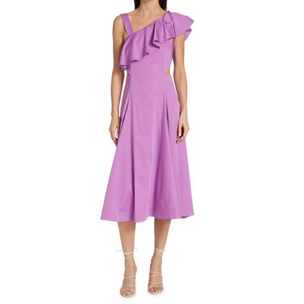 Veronica Beard Beilla Ruffled Sleeve MIDI Dress 8